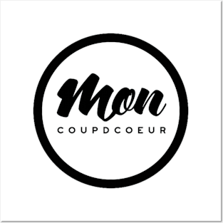 Moncoupdcoeur Black circle Logo Posters and Art